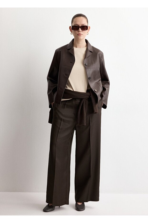 High-waisted lyocell pants - 7