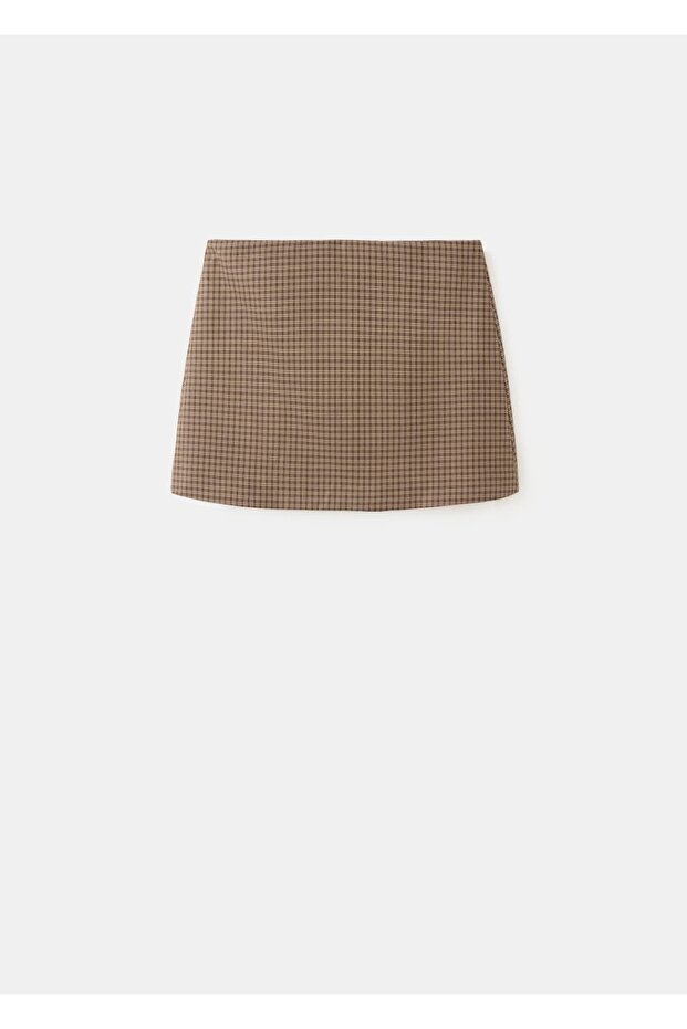Short houndstooth skirt - 3
