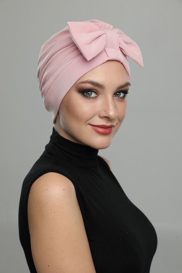 Bowknot Powder Ready Turban Hijab Bonnet Suitable for Medical Use