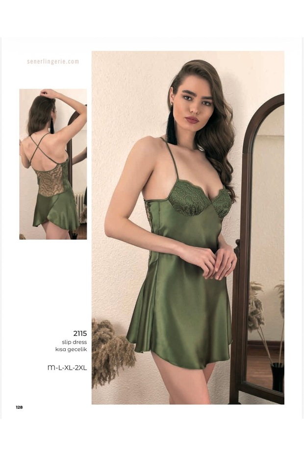 Dantel Detaylı Gecelik - 1