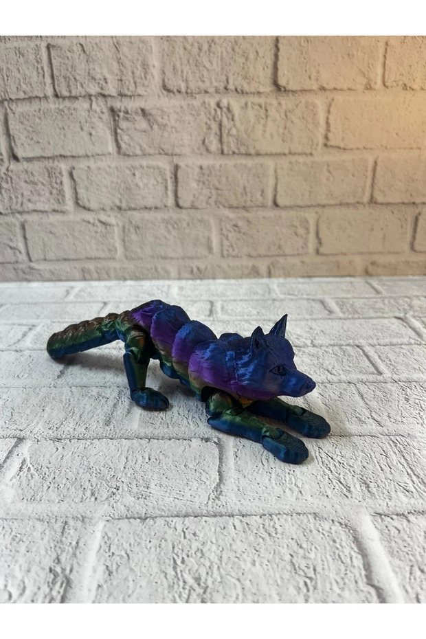 Rainbow Movable Wolf Table Decor with Flexible Joint Structure - 4