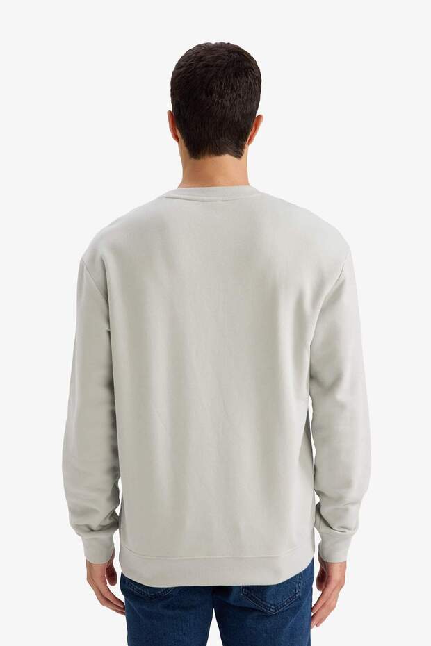 سويت شيرت أساسي مصنوع من القطن بنسبة 100% E8339AX26SP - 5