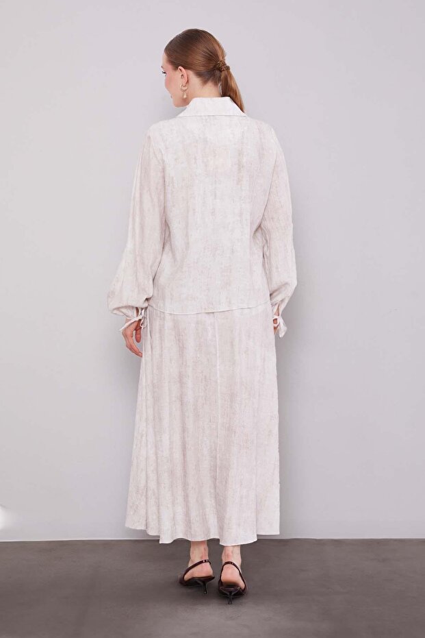 طقم تنورة بلون الإكرو - 6