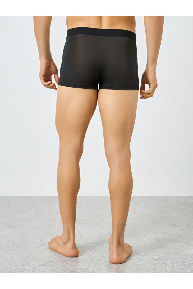 شورت رجالي أسود سادة - 4