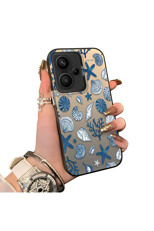 Xiaomi Redmi Note 13 Pro Plus+ 5g Compatible Hard Acrylic Back Silicone Edge Lens Protection Stylish Print Case