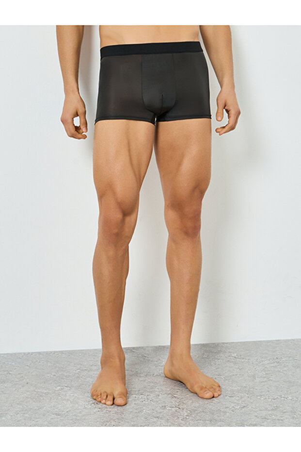 شورت رجالي أسود سادة - 1