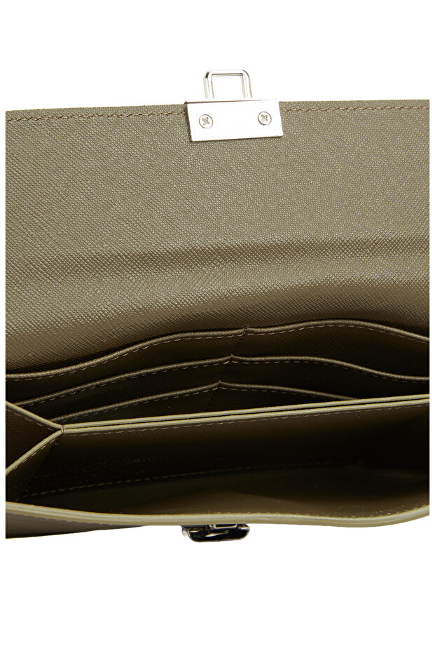 Haki Kadın Deri Cüzdan - 4