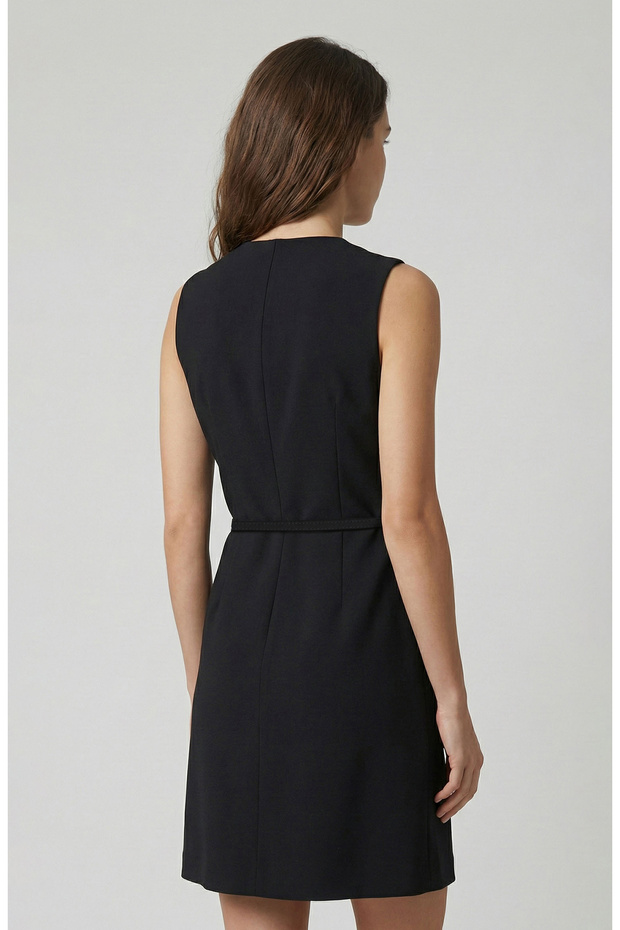 Siyah Mini Elbise - 3