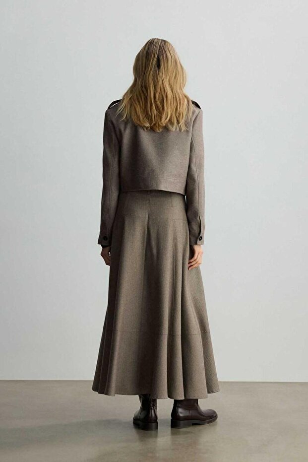 Fish Scale Patterned Short Jacket - 5