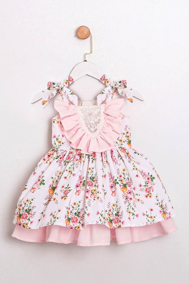 2-5 Years Old Maria Mussness Girl's Dress-Ecru