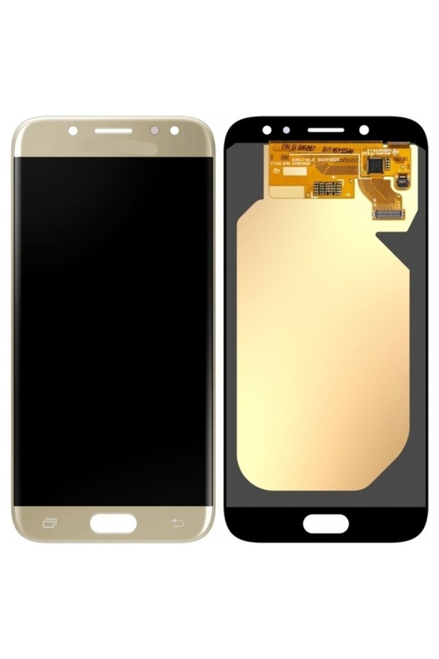 شاشة LCD تعمل باللمس من نوع OLED لهاتف سامسونج جالاكسي J7 برو ذهبي (Gold)