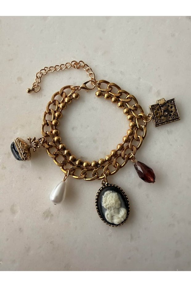 Zr Model Chain Cameo Bracelet 20+6cm