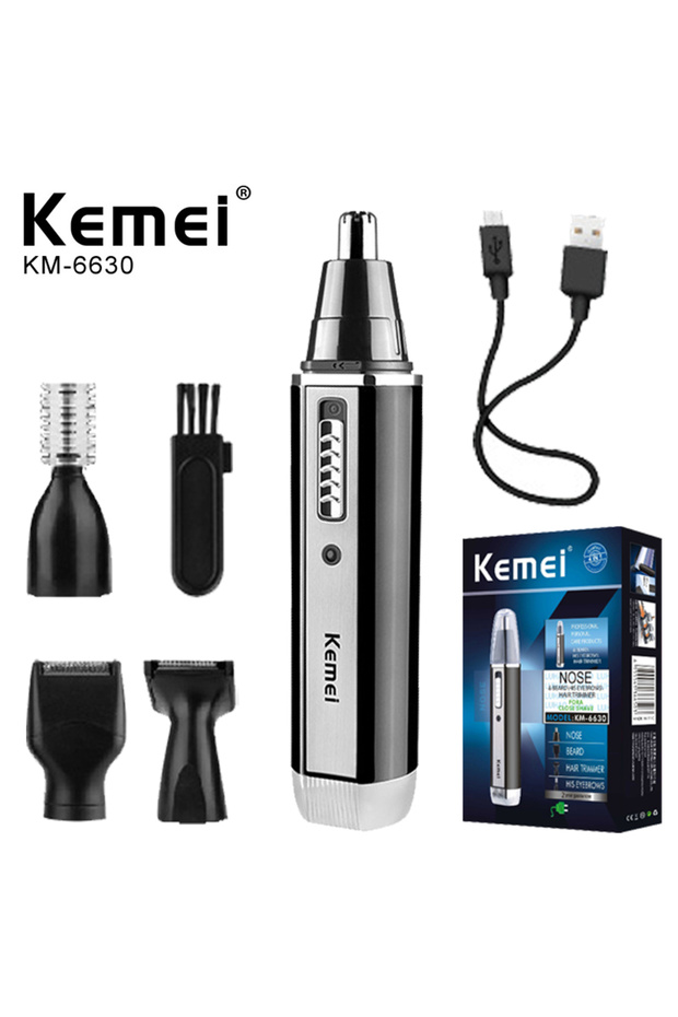 KM-6630 Kemei-6630 Nose Hair Trimmer For Nose Ear Cleaner Rechargeable Nose Trimmer Beard Trimer For