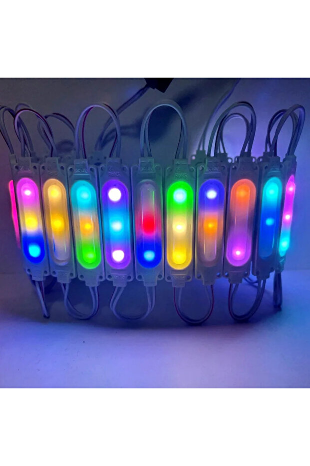 إضاءة RGB متدفقة، 12 فولت، مقاومة للماء، وحدة إضاءة LED متعددة الألوان RGB متدفقة، إضاءة خلفية COB