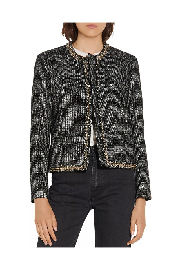 Taley Metallic Tweed Jacket - 1