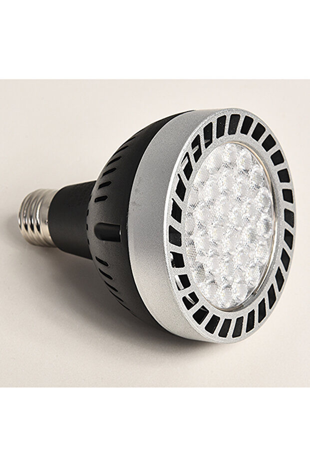 مصباح LED عالي الطاقة من نوع PAR30، بقوة 35 واط و220 فولت، إصدار أساسي، لون أسود وأبيض دافئ، قاعدة E27، فائق السطوع، موفر للطاقة