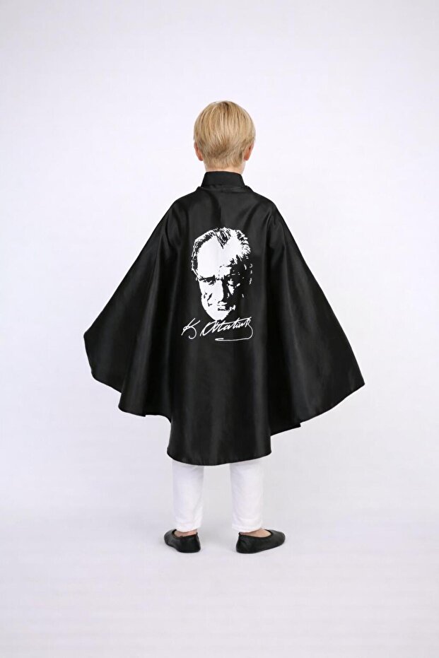Children's Cape Ataturk Printed Red Black
