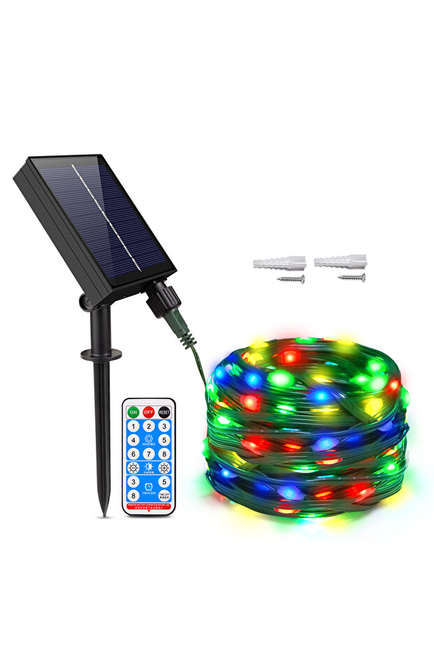 20M 200LED RGB 50M 100M Large Solar Panel LED Solar String Lights Fairy Garland Lights Outdoor Backy