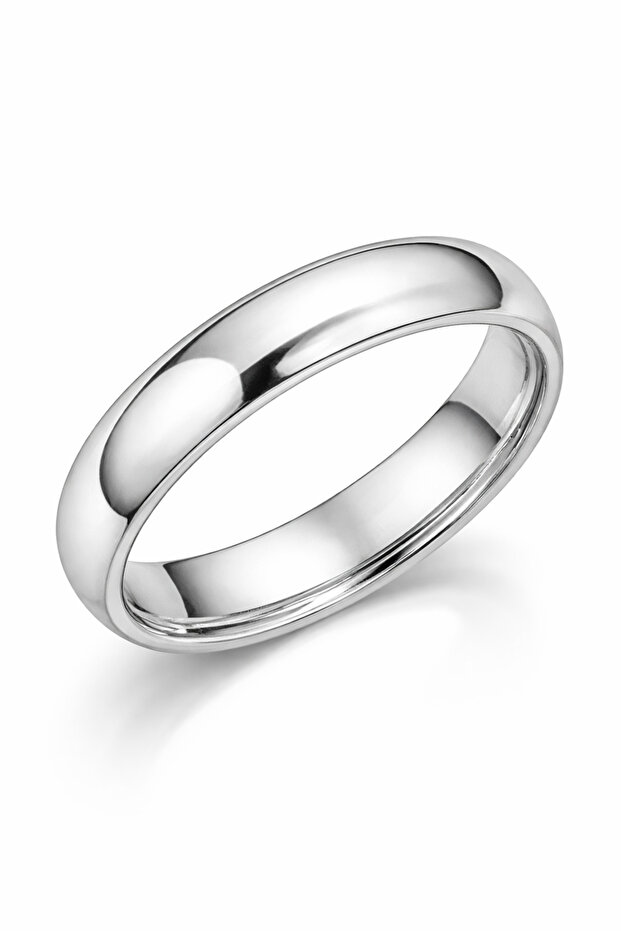 5 mm Bombeli Gümüş Alyans - 2