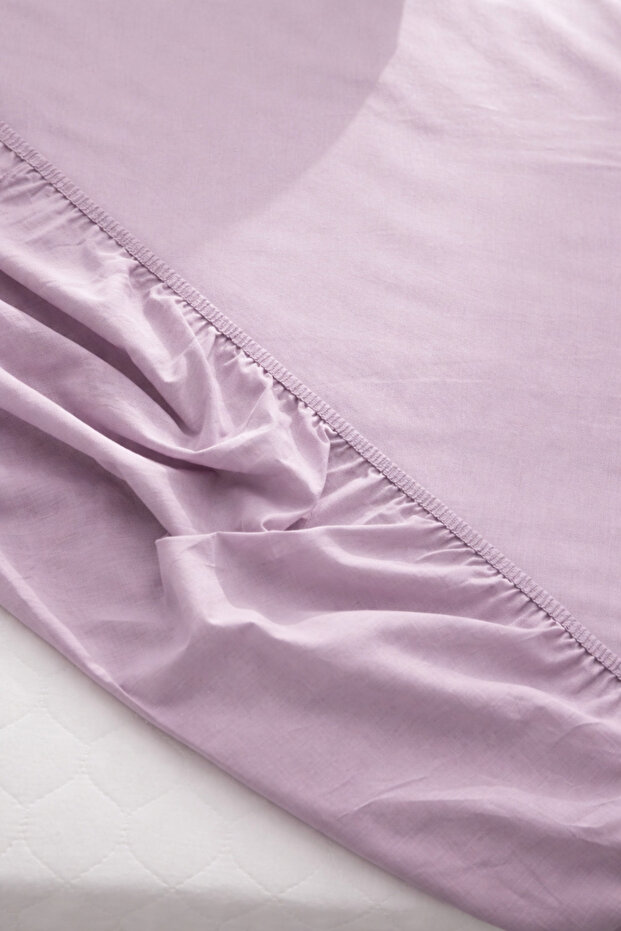 Fitted Powder Bed Sheet 100*200+30 cm Plum