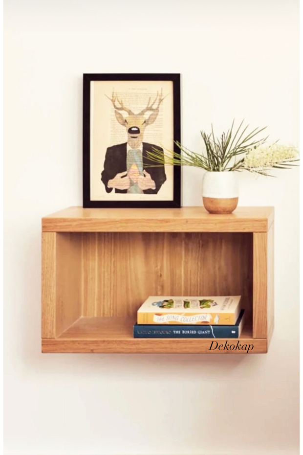 Teak Duvara Monte Başucu Komodin - 1