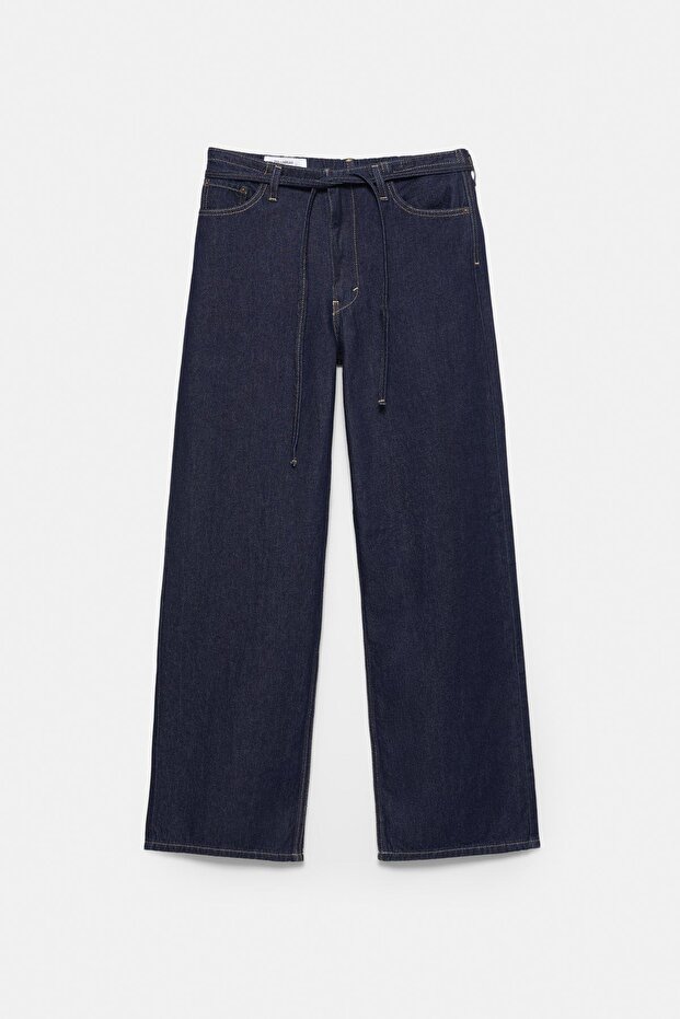 Bağcıklı baggy jean - 8