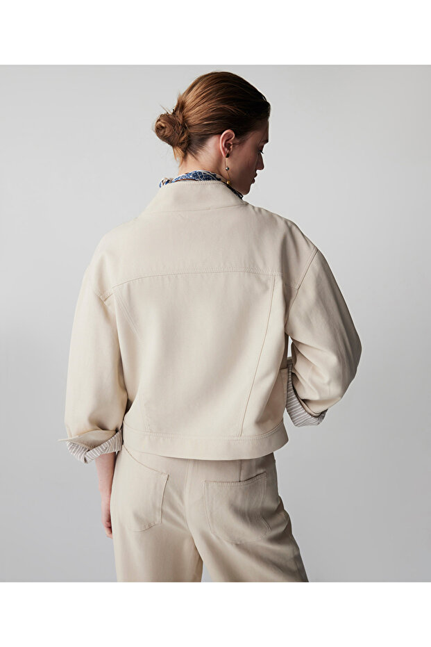 Kontrast düğmeli ceket - 7