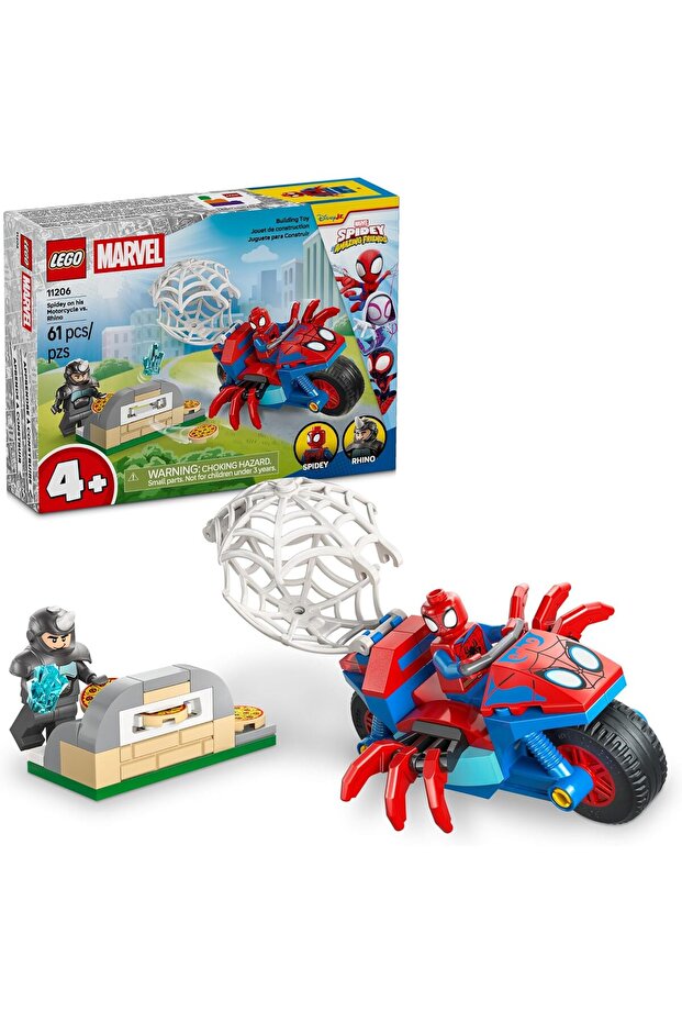 Marvel Spidey on His Motorcycle vs Rhino 11206 (Ages 4+)