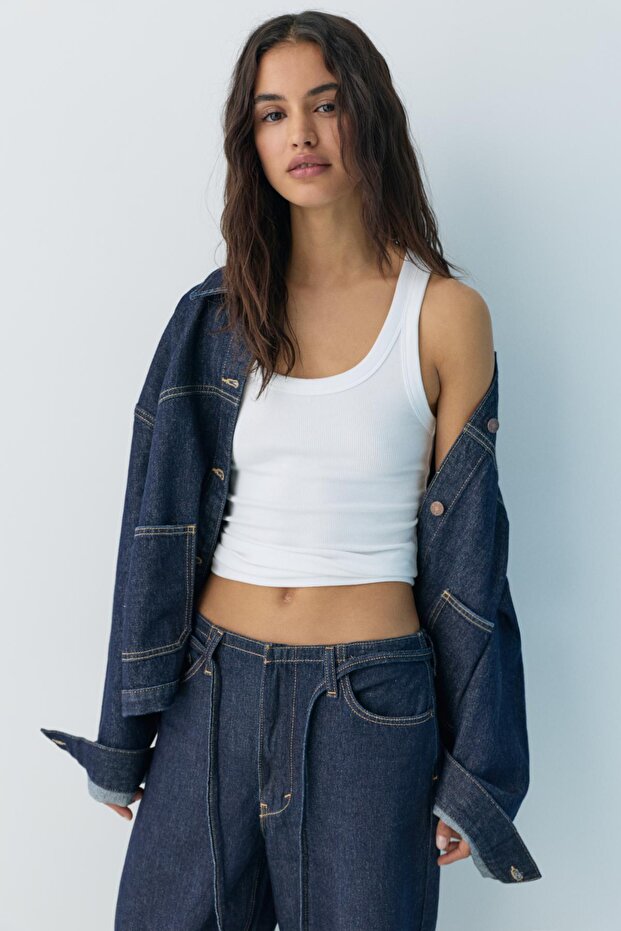 Bağcıklı baggy jean - 7