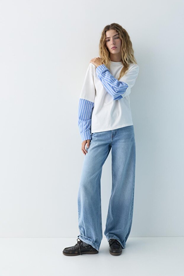 Çift gömlek kollu t-shirt - 3