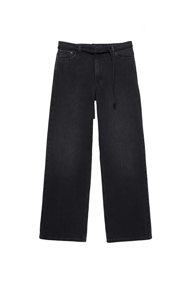 Bağcıklı baggy jean - 4