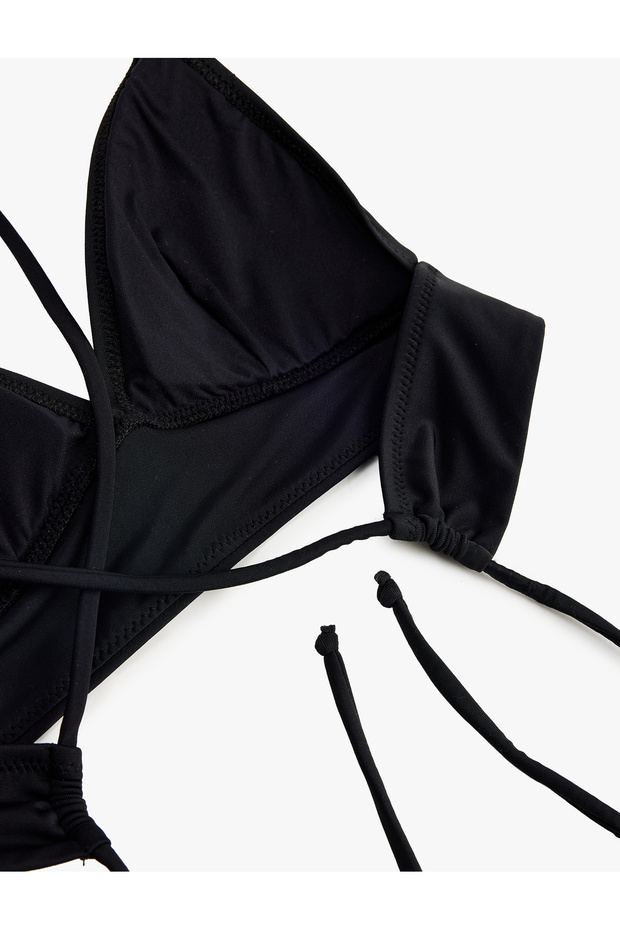 Cross Strap Bralette Bikini Top - 4