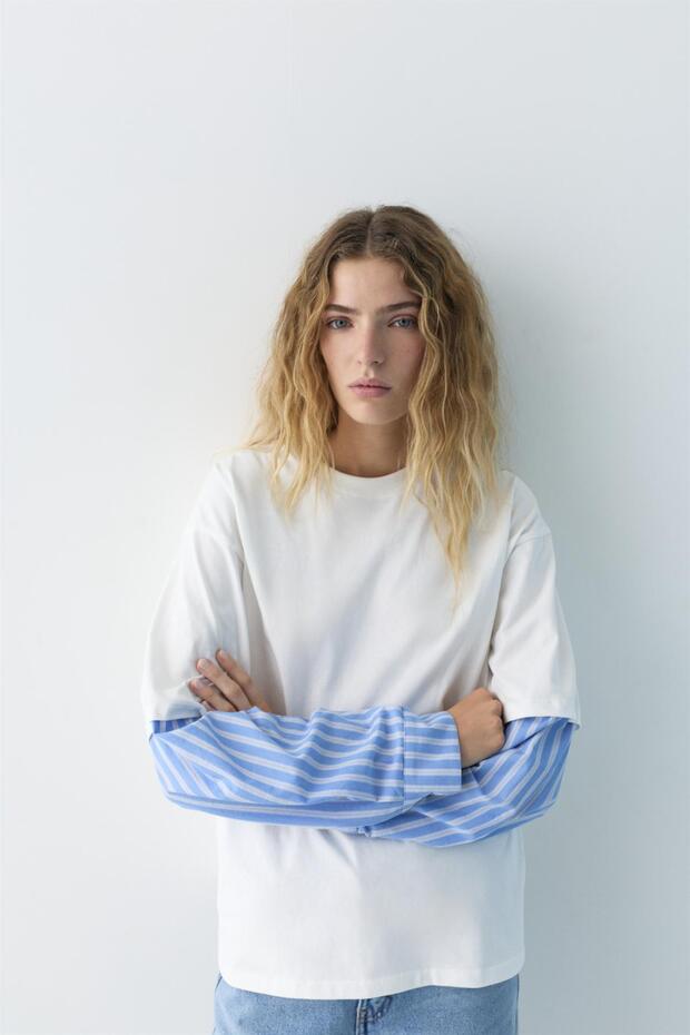 Çift gömlek kollu t-shirt - 2