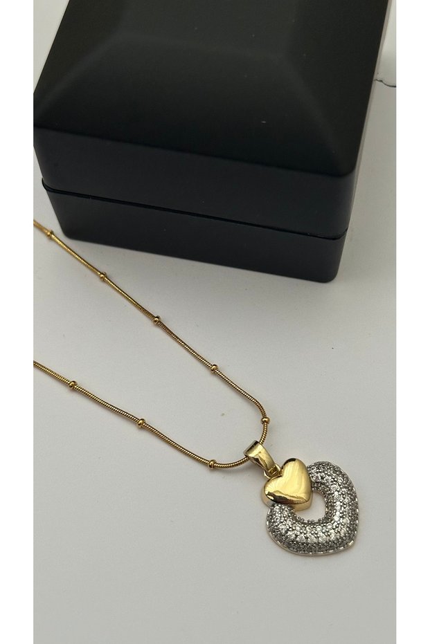 Valentine's Day Illuminated Box Steel Zircon Stone Heart Necklace