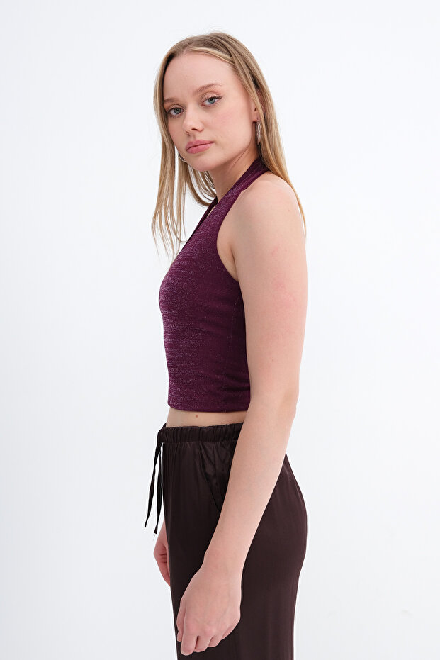 بلوزة بفتحة عنق على شكل حرف V A18029 - 3