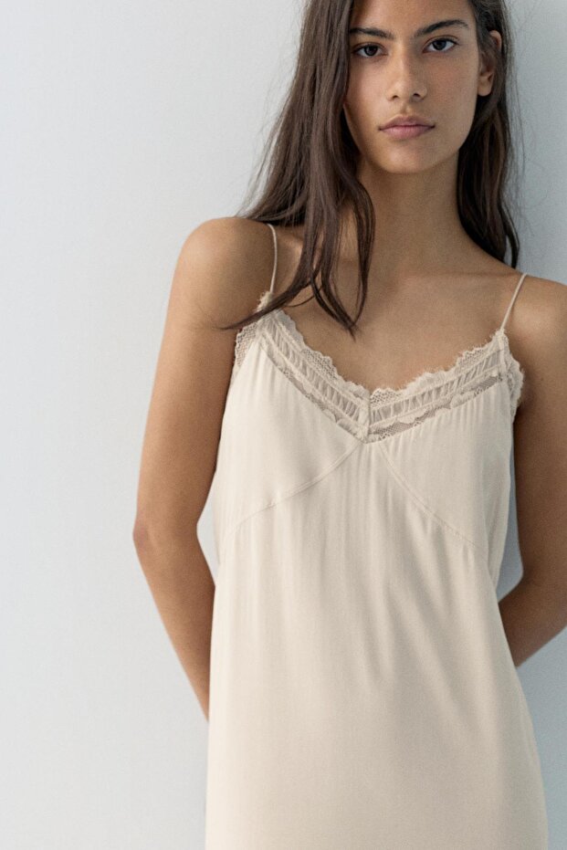 Midi iç çamaşırı elbise - 3