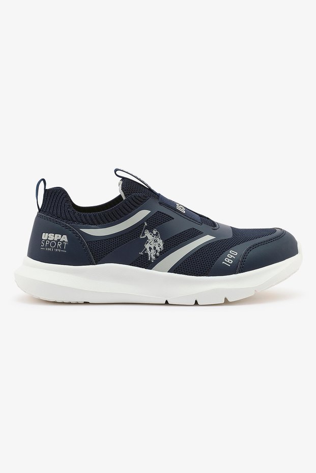 Kids Navy Low-Top Casual Slip On Sneakers - Sleek Everyday Style and Comfort for Effortless Wear