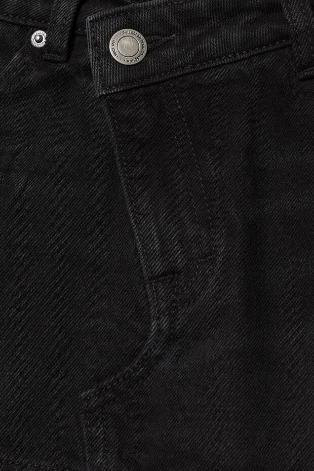 Çapraz belli kot şort etek - 4