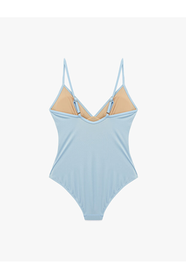 V-Neck Thin Strap Swimsuit - 4