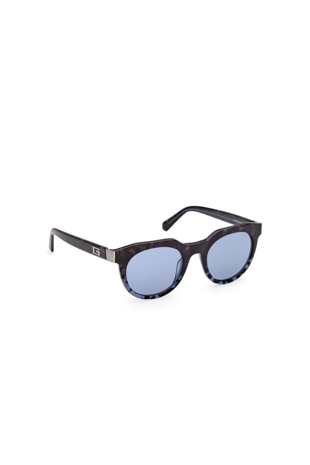 نظارات شمسية زرقاء مستديرة - 7