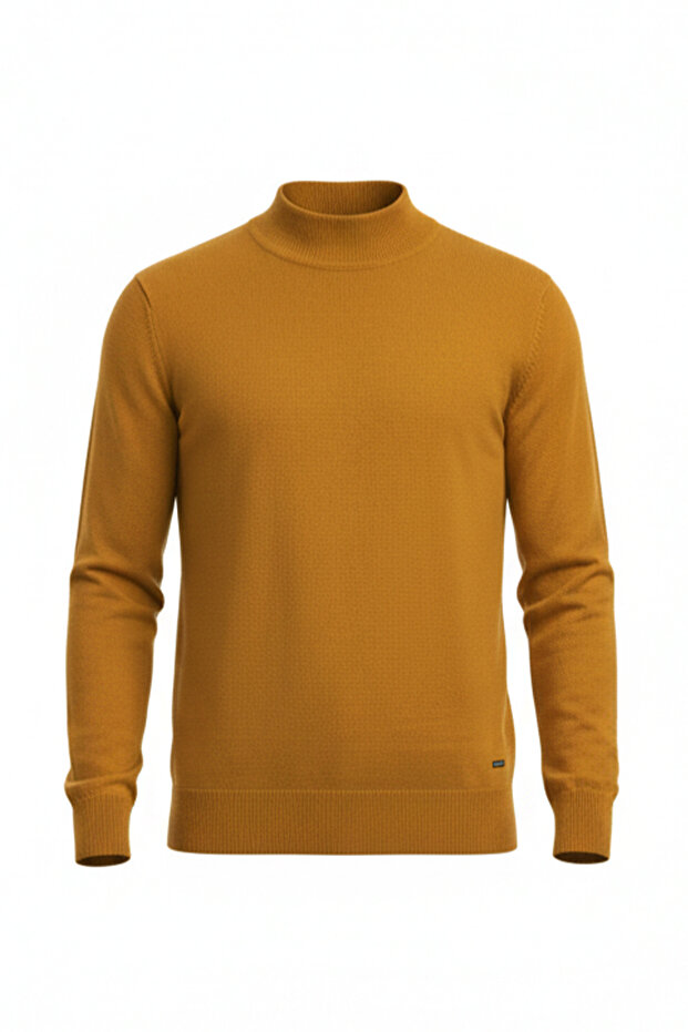 سترة مسطحة نصف الياقة المدورة للرجال - 4