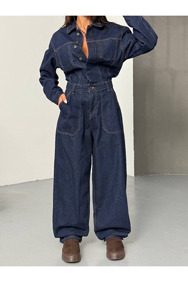 Premium Rahat Denim Tulum - 1