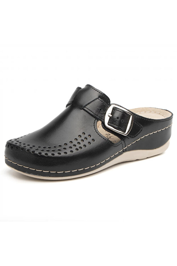 Leather clogs 182 black - 1