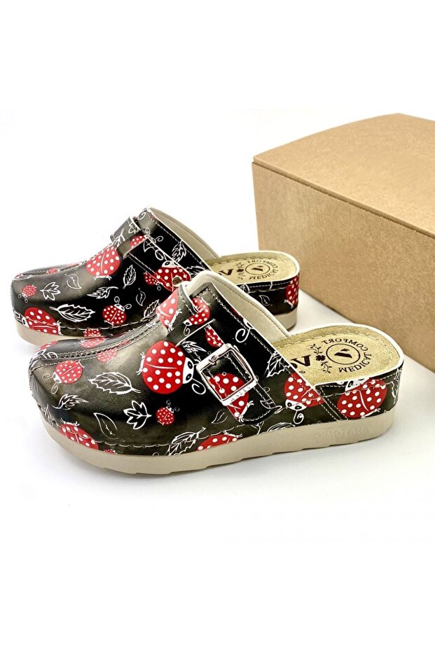 Clogs 195 black-ladybug - 1