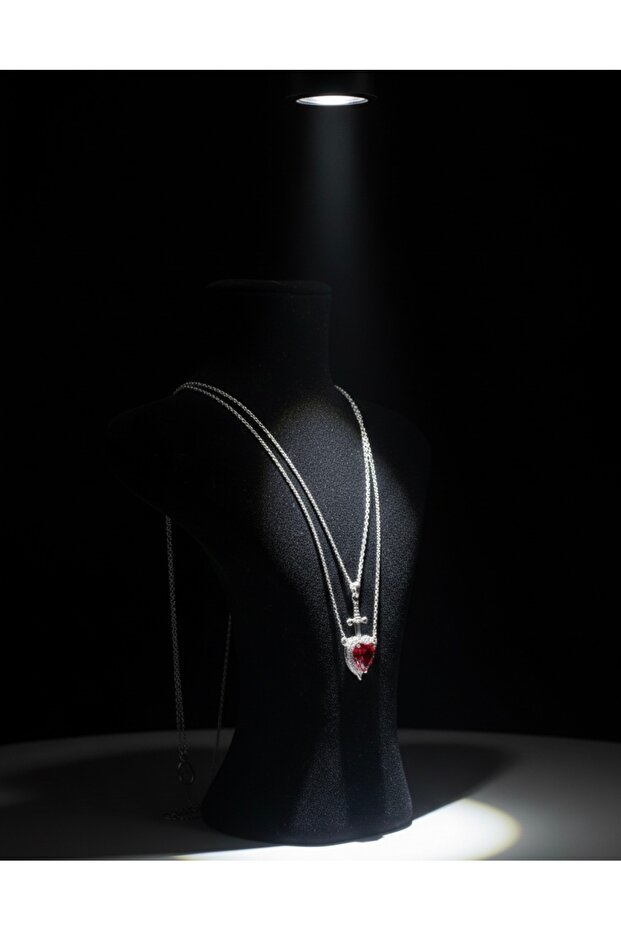 Kalp kılıç kolye - 3