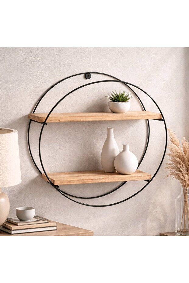 Daire Form Duvar Rafı - 1