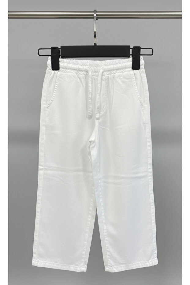 Girl's 100% Tencel Soft Fabric Pants with Elastic Waist and Laces