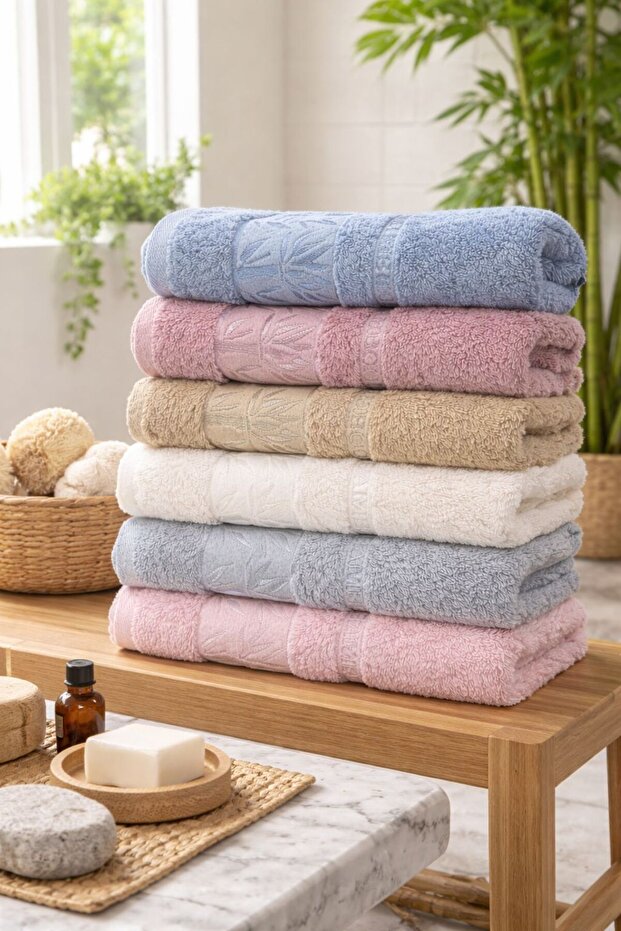 Ultra Soft Bamboo 6 Pieces 50-90 cm Hand Towels