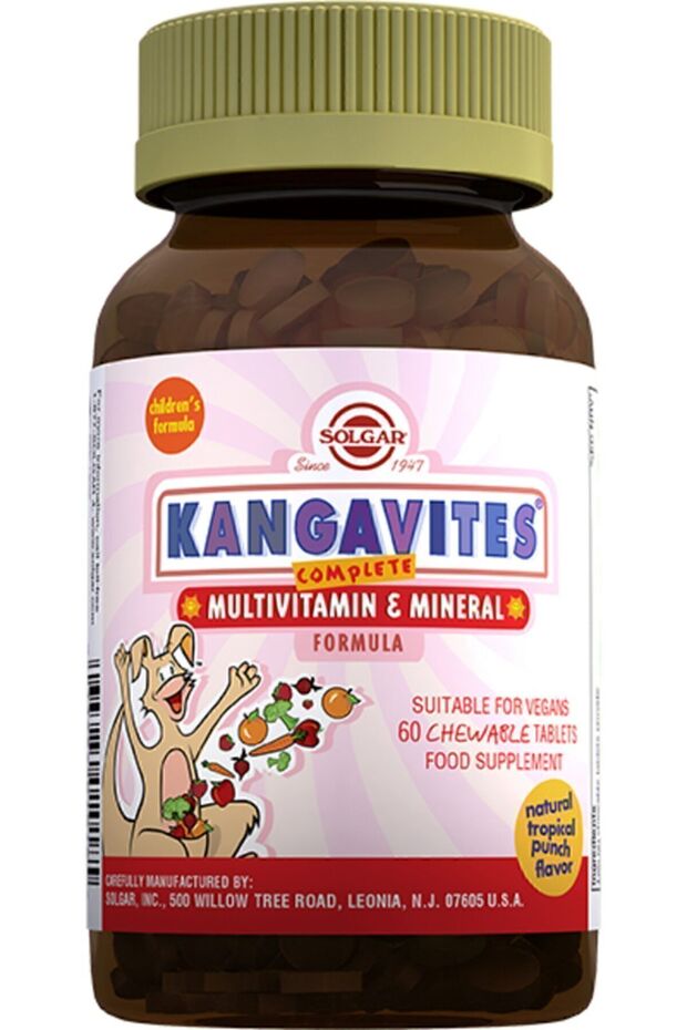 Kangavites Multivitamin & Mineral 60 Tablets - Tropical Fruit