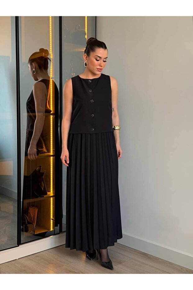 Piliseli Şık Elbise - 2